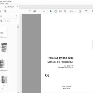 Case Pelle sur pylône 1288 Manuel de l’opérateur Cre 6-1291 FR - PDF DOWNLOAD (French)
