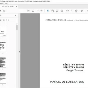 Case SÉRIE TPV 600 FH SÉRIE TPV 700 FH Grappin Tournant MANUEL DE L’UTILISATEUR 51544752 - PDF DOWNLOAD (French)