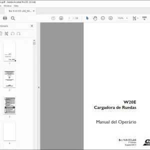 Case W20E Cargadora de Ruedas Manual del Operário Brz 9-8135 LAS - PDF DOWNLOAD (Spanish)