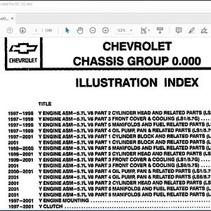 Chevrolet Corvette C5 5.7L Parts Manual 1997-2002 - PDF DOWNLOAD