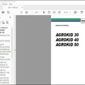 DEUTZ-FAHR AGROKID 30 AGROKID 40 AGROKID 50 Workshop Manual - PDF DOWNLOAD