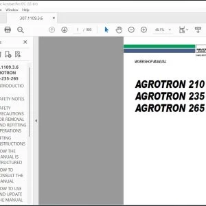 DEUTZ-FAHR AGROTRON 210 AGROTRON 235 AGROTRON 265 Workshop Manual - PDF DOWNLOAD
