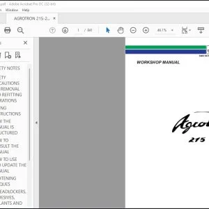 DEUTZ-FAHR AGROTRON 215-265 Workshop Manual - PDF DOWNLOAD