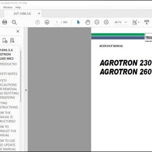 DEUTZ-FAHR AGROTRON 230 MK3 AGROTRON 260 MK3 Workshop Manual - PDF DOWNLOAD