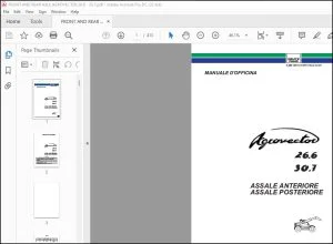 DEUTZ-FAHR ASSALE ANTERIORE AGROVECTOR 26.6 30.7 MANUALE D'OFFICINA - PDF DOWNLOAD (Italian)