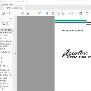 DEUTZ-FAHR Agrotrac 110 130 150 Workshop Manual - PDF DOWNLOAD