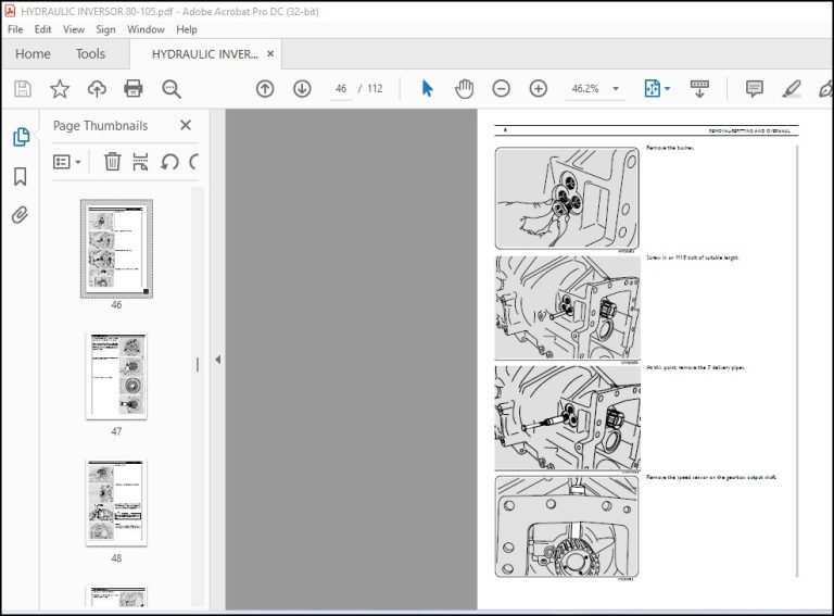 DEUTZ-FAHR Hydraulic Inversor 80 105 HP Workshop Manual - PDF DOWNLOAD ...