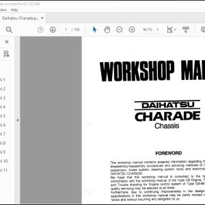 Daihatsu Charade Chassis Workshop Manual - PDF DOWNLOAD