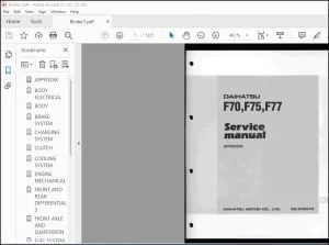 Daihatsu Feroza F70 F75 F77 Service Manual - PDF DOWNLOAD