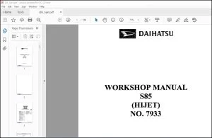 Daihatsu S85 Hijet Workshop Manual 7933 - PDF DOWNLOAD
