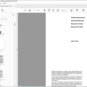 Deutz-Fahr 912 913 Werkstatthandbuch 0297 9763 – PDF DOWNLOAD (Deutsch)