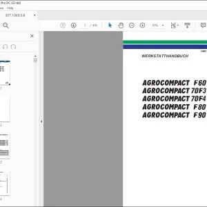 Deutz-Fahr AGROCOMPACT F60 70F3 70F4 F80 F90 WERKSTATTHANDBUCH – PDF DOWNLOAD (Deutsch)