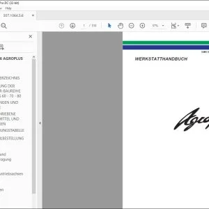 Deutz-Fahr AGROPLUS 60 70 80 WERKSTATTHANDBUCH – PDF DOWNLOAD (Deutsch)