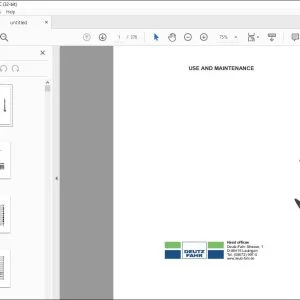 Deutz-Fahr AGROPLUS 95 New Use & Maintenance Manual - PDF DOWNLOAD