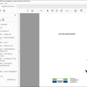 Deutz-Fahr AGROPLUS S70 S75 S90 S100 Use & Maintenance Manual - PDF DOWNLOAD