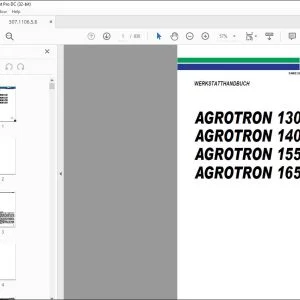 Deutz-Fahr AGROTRON 130 AGROTRON 140 AGROTRON 155 AGROTRON 165 WERKSTATTHANDBUCH – PDF DOWNLOAD (Deutsch)