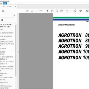 Deutz-Fahr AGROTRON 80 MK3 AGROTRON 85 MK3 AGROTRON 90 MK3 AGROTRON 100 MK3 AGROTRON 105 MK3 WERKSTATTHANDBUCH – PDF DOWNLOAD (Deutsch)