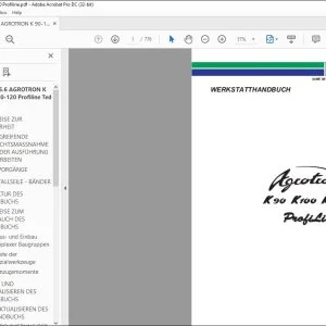 Deutz-Fahr AGROTRON K90 K100 K110 K120 Profiline WERKSTATTHANDBUCH – PDF DOWNLOAD (Deutsch)