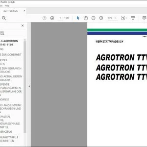 Deutz-Fahr AGROTRON TTV 1130 AGROTRON TTV 1145 AGROTRON TTV 1160 WERKSTATTHANDBUCH – PDF DOWNLOAD (Deutsch)