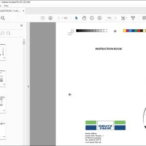 Deutz-Fahr AGROTRON TTV 1145 1160 INSTRUCTION BOOK Manual - PDF DOWNLOAD