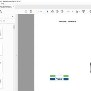 Deutz-Fahr AGROVECTOR 26.6 26.6Lp 30.7 INSTRUCTION BOOK Manual - PDF DOWNLOAD