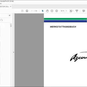 Deutz-Fahr AGROVECTOR 26.6 30.7 WERKSTATTHANDBUCH  – PDF DOWNLOAD (Deutsch)