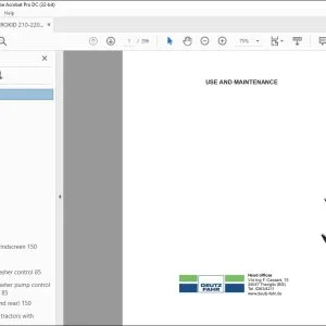 Deutz-Fahr Agrokid 210 220 230 Use & Maintenance Manual - PDF DOWNLOAD