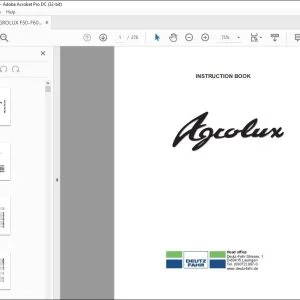 Deutz-Fahr Agrolux F50 F60 F70 F80 Instruction Book Manual - PDF DOWNLOAD