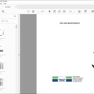 Deutz-Fahr Agroplus 67 77 87 Use & Maintenance Manual - PDF DOWNLOAD