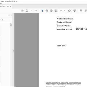 Deutz-Fahr BFM 1012 1013 Werkstatthandbuch 0297 9771 – PDF DOWNLOAD (Deutsch)