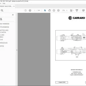 Deutz-Fahr VORDERACHSE AGROTRON 150 150.7 165.7 REPARATURHANDBUCH CA357357 – PDF DOWNLOAD (Deutsch)