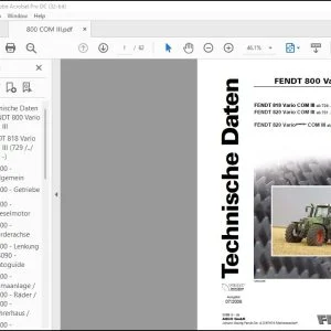 FENDT 800 Vario COM III 818 Vario COM III 820 Vario COM III 820 Variogreentec COM III Technische Daten - PDF DOWNLOAD