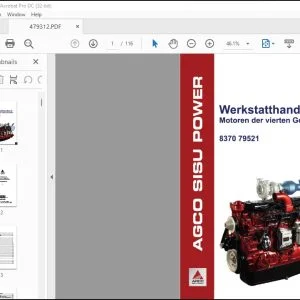 FENDT Agco Sisu Power Motoren der vierten Generation Werkstatthandbuch 8370 79521 - PDF DOWNLOAD