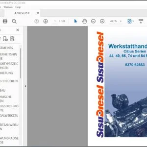 FENDT SisuDiesel Citius Serien 44, 49, 66, 74 und 84 Motoren Werkstatthandbuch - PDF DOWNLOAD (GERMAN)