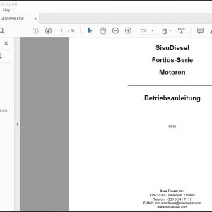FENDT SisuDiesel Fortius-Serie Motoren Betriebsanleitung - PDF DOWNLOAD (GERMAN)