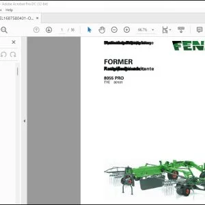 Fendt Eu Hay Equipment Former 8055PRO Operators Manual 2016 Fel16875804 EN - PDF DOWNLOAD