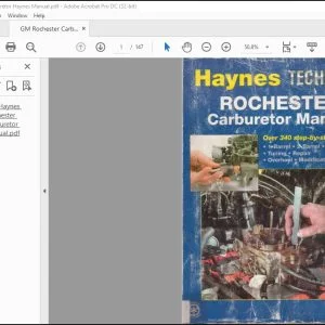 GM Rochester Carburetor Manual - PDF DOWNLOAD