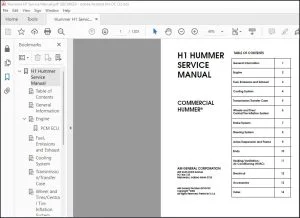 Hummer H1 Service Manual - PDF DOWNLOAD