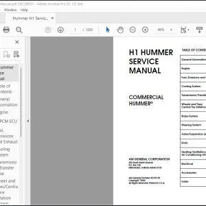 Hummer H1 Service Manual - PDF DOWNLOAD