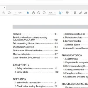 Hyundai Ceres Excavator HW140A Operator's Manual - PDF DOWNLOAD