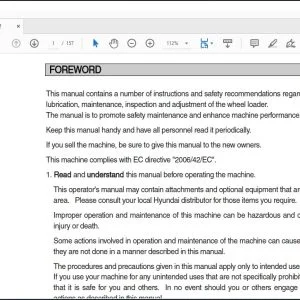 Hyundai Ceres HL740TM-7A Wheel Loader Operator's Manual - PDF DOWNLOAD