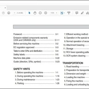 Hyundai Ceres HW140 Excavator Operator's Manual - PDF DOWNLOAD