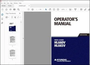 Hyundai HL660V HL660V Wheel Loader Operator's Manual - PDF DOWNLOAD