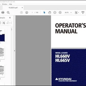 Hyundai HL660V HL660V Wheel Loader Operator's Manual - PDF DOWNLOAD