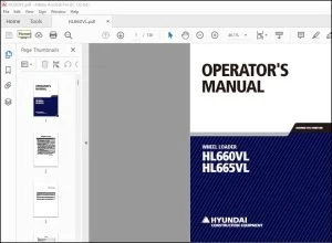 Hyundai HL660VL HL665VL Wheel Loader Operator's Manual - PDF DOWNLOAD