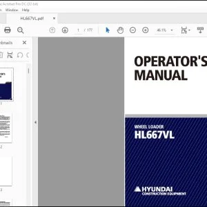 Hyundai HL667VL Wheel Loader Operator's Manual - PDF DOWNLOAD