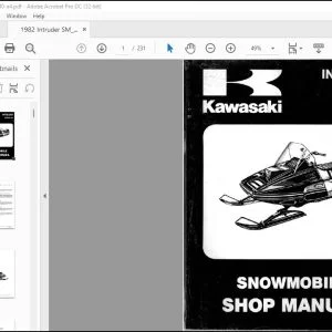 Kawasaki Snowmobile Intruder ST440-A4 Shop Manual - PDF DOWNLOAD