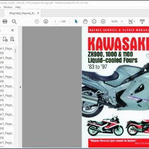 Kawasaki ZX900 1000 & 1100 Liquid-Cooled Fours Service & Repair Manual - PDF DOWNLOAD