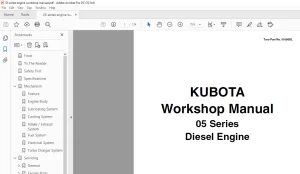 Kubota 05 Series Diesel Engine Workshop Manual 01090SL - PDF DOWNLOAD