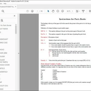 Kubota B1550D Tractor Parts Book Manual - PDF DOWNLOAD